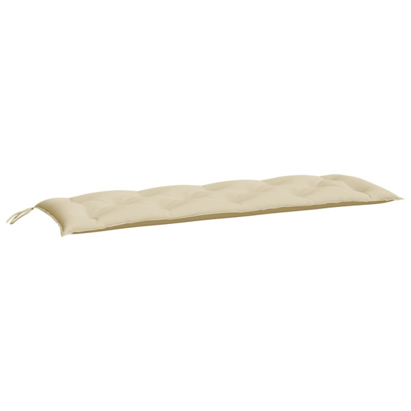 Cojines de banco de jardín 2 uds tela Oxford beige 150x50x7 cm M 3