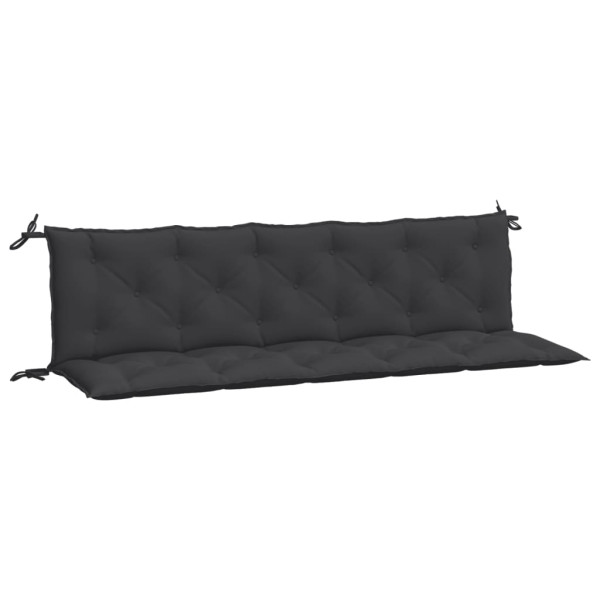 Almofadões banco jardim 2 pcs 180x50x7cm tecido oxford preto M 5