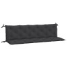 Almofadões banco jardim 2 pcs 180x50x7cm tecido oxford preto 5