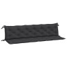 Almofadões banco jardim 2 pcs 200x50x7cm tecido oxford preto 2