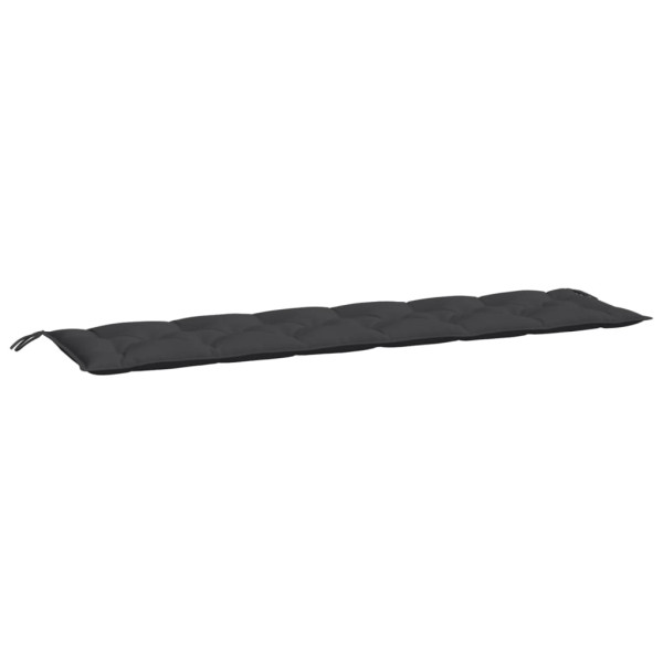 Almofadões banco jardim 2 pcs 200x50x7cm tecido oxford preto M 4