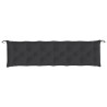 Almofadões banco jardim 2 pcs 200x50x7cm tecido oxford preto 5