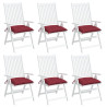 Almofadões móveis de paletes 6 pcs tecido oxford vermelho-tinto 1