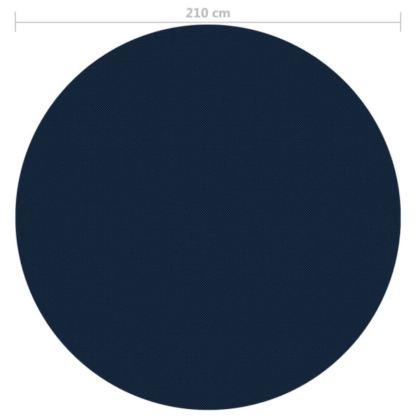 Película p/ piscina PE solar flutuante 210 cm preto e azul M 5