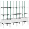 Vaso/floreira de jardim c/ treliça 160x40x142.5 cm PP branco 2