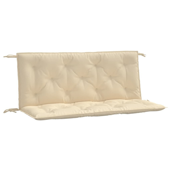 Cojines de banco de jardín 2 uds tela Oxford beige 120x50x7 cm M 2