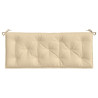 Cojines de banco de jardín 2 uds tela Oxford beige 120x50x7 cm 5
