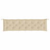 Cojín de banco de jardín tela Oxford beige 200x50x7 cm 4