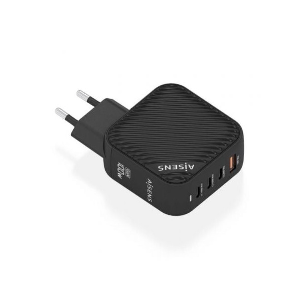 Cargador Gan de Pared Aisens ASCH-100W4P029-BK negro D