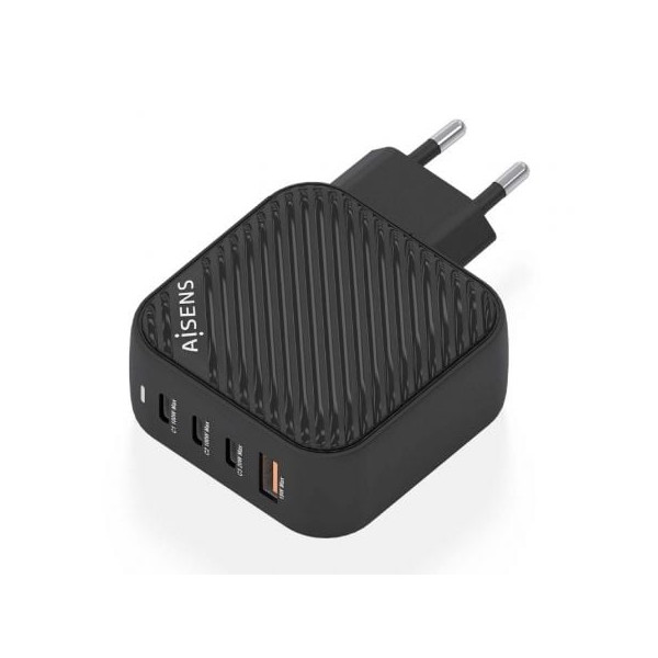 Cargador gan de pared aisens asch-100w4p029-bk/ 3xusb tipo-c/ 1x usb/ 100w M 2