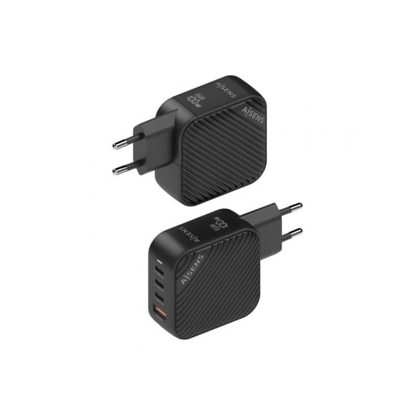 Cargador Gan de Pared Aisens ASCH-100W4P029-BK negro M 3