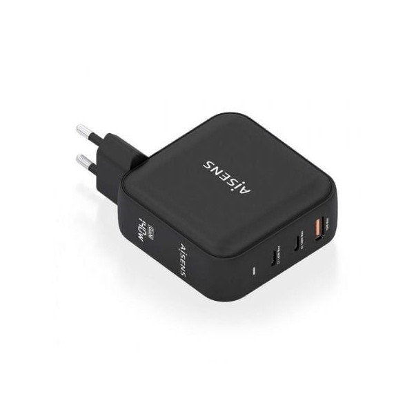 Cargador Gan de Pared Aisens ASCH-140W3P031-BK negro D