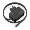 Cargador gan de pared aisens asch-1pd45wl032-bk/ 1xusb tipo-c + cable 1.8m/ 45w 2