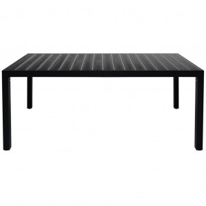 Mesa de jardim em alumínio e WPC 185x90x74 cm preto H