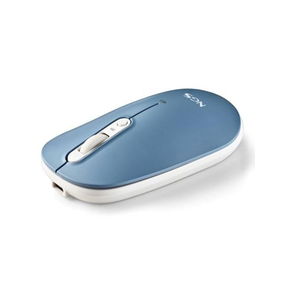 Ratón inalámbrico por bluetooth ngs shell-rb/ batería recargable/ hasta 1600 dpi/ azul/ blanco/ rosa M 3