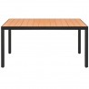 Mesa de jardim em alumínio e WPC 150x90x74 cm castanho 2
