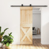 Puerta corredera con herrajes madera maciza de pino 70x210 cm 1
