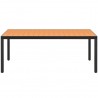 Mesa de jardín de aluminio y WPC marrón 185x90x74 cm 2