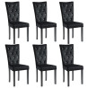 Silla de comedor 6 unidades terciopelo negro 2