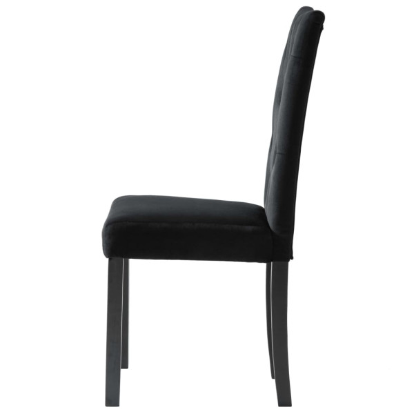 Silla de comedor 6 unidades terciopelo negro M 5