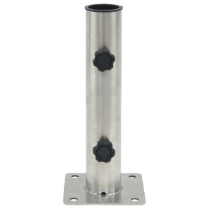 Base de guarda-sol para poste de Ø38/48 mm aço prateado H