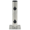 Base de guarda-sol para poste de Ø38/48 mm aço prateado 2