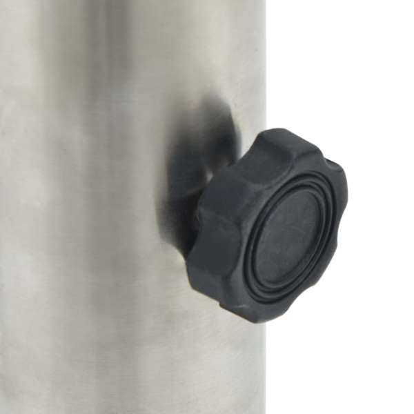 Base de guarda-sol para poste de Ø38/48 mm aço prateado M 5