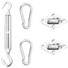 Kit de montaje para toldo de vela 5 piezas acero inoxidable 1