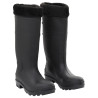 Botas de agua con calcetines extraíbles negro número 38 PVC 1