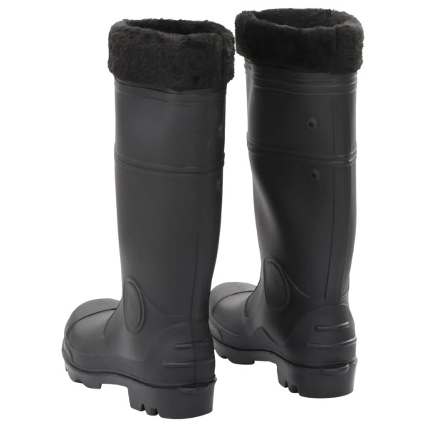 Botas de agua con calcetines extraíbles negro número 38 PVC M 5