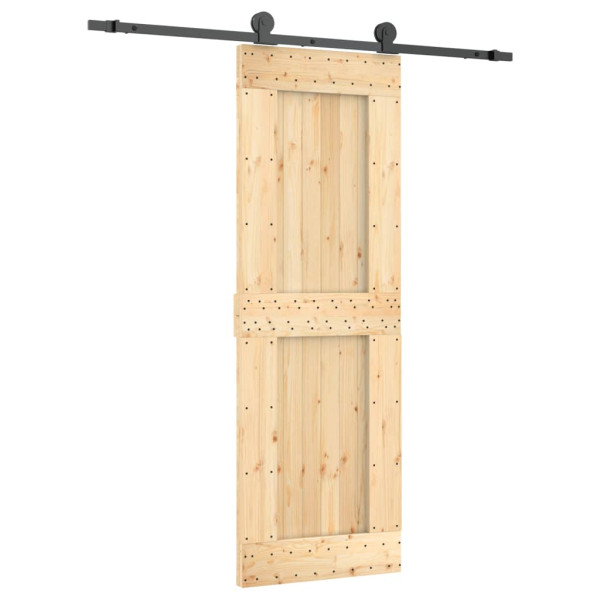 Puerta corredera con herrajes madera maciza de pino 70x210 cm M 2