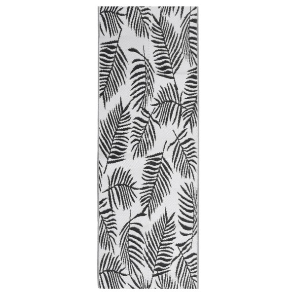 Alfombra de exterior PP negra 80x250 cm M 2