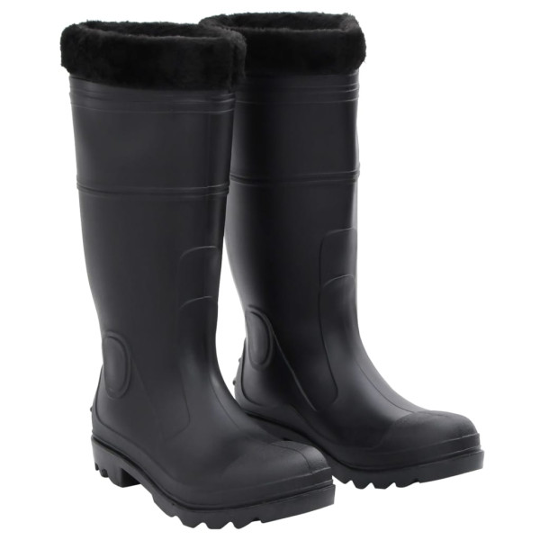 Botas de agua con calcetines extraíbles negro número 41 PVC D
