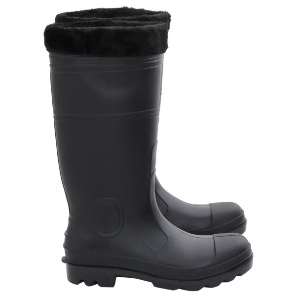 Botas de agua con calcetines extraíbles negro número 41 PVC M 4