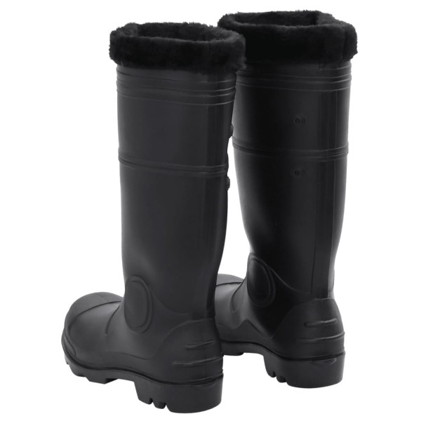 Botas de agua con calcetines extraíbles negro número 41 PVC M 5