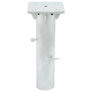 Base para sombrilla enterrada acero plateado 16x16x39.5 cm H