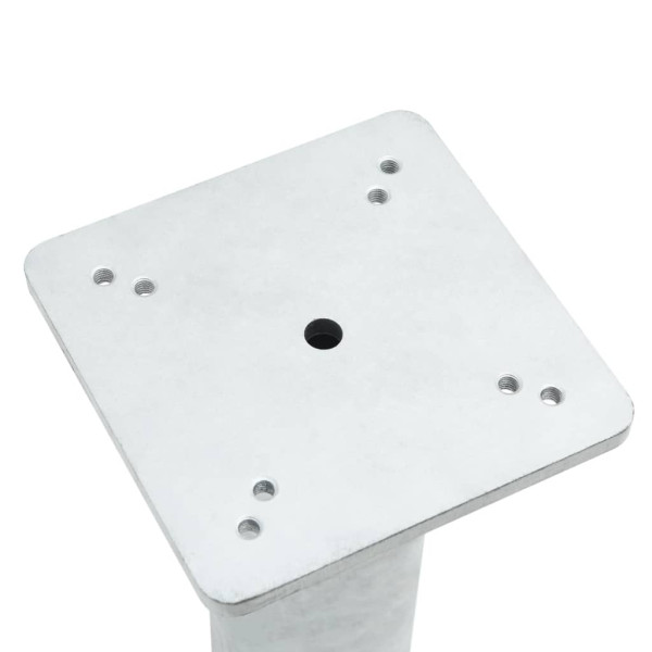 Base para sombrilla enterrada acero plateado 16x16x39.5 cm M 5