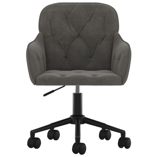 Silla de oficina giratoria de terciopelo gris oscuro M 3