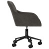 Silla de oficina giratoria de terciopelo gris oscuro 4