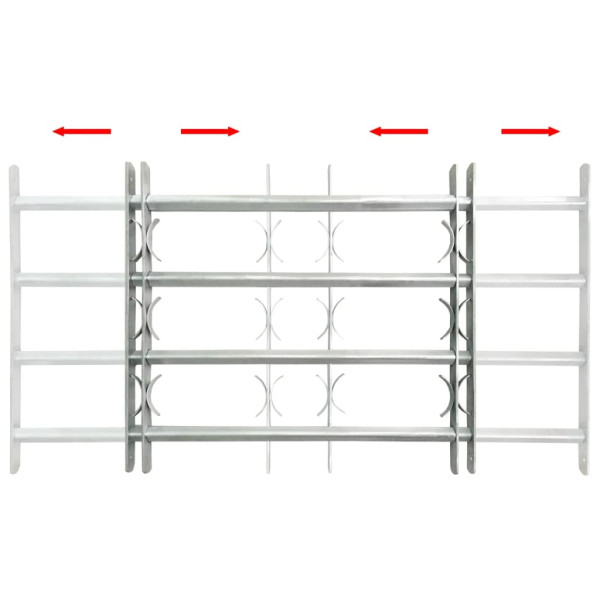 Reja de seguridad ajustable ventana con 4 barras 500-650 mm M 2