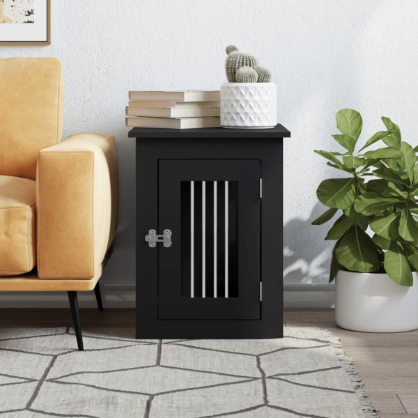 Jaula para perros madera de ingeniería negro 45x62x59 cm M 3