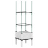 Jardinera con enrejado PP blanco 40x40x142.5 cm 5
