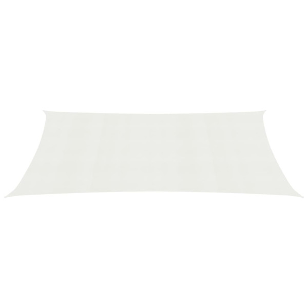 Para-sol estilo vela 160 g/m² 2.5x5 m PEAD branco M 2