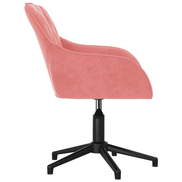 Silla de oficina giratoria de terciopelo rosa M 4