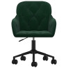 Silla de oficina giratoria de terciopelo verde oscuro 3