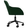 Silla de oficina giratoria de terciopelo verde oscuro 4