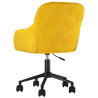 Silla de oficina giratoria de terciopelo amarillo 5
