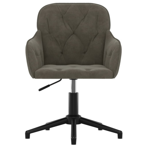 Silla de oficina giratoria de terciopelo gris oscuro M 2