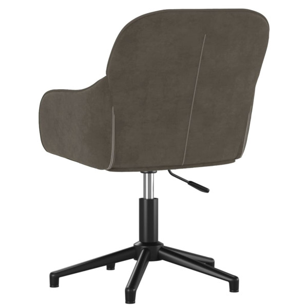 Silla de oficina giratoria de terciopelo gris oscuro M 4