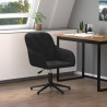 Silla de oficina giratoria de terciopelo negro 3